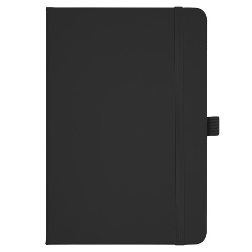 Блокнот Forest  Alfa Polo  Soft А5, недатированный, в твердой обложке, с черной резинкой и петлей для ручки, черный