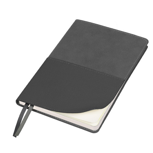Ежедневник Flexy Smart Harbor Nuba Billy А5, темно-серый/темно-серый, недатированный, в гибкой обложке