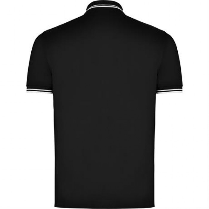 Футболка поло MONTREAL мужская, ЧЕРНЫЙ/БЕЛЫЙ 2XL