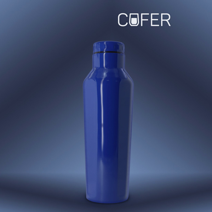 Термобутылка для напитков E-shape (синий)