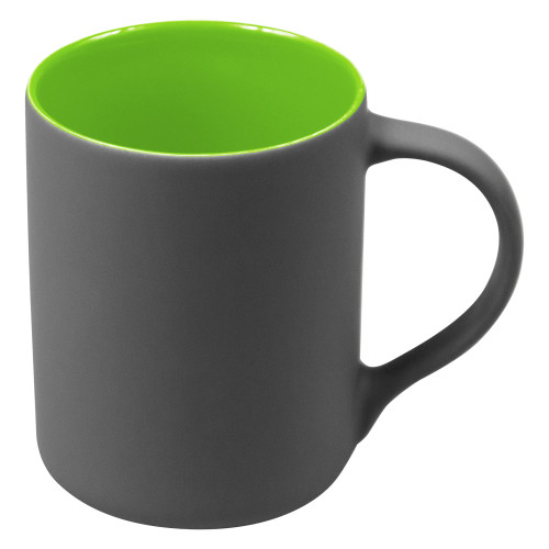 Кружка фарфоровая Casa Grande Magnolia Color Matt, матовая, серо-салатовая, 350 мл