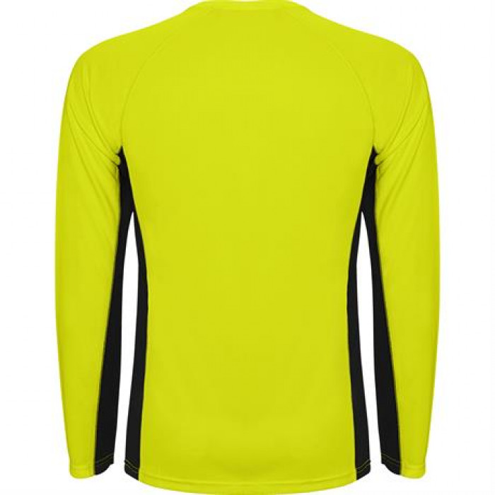 Спортивная футболка SHANGHAI L/S мужская, ФЛУОРЕСЦЕНТНЫЙ ЖЕЛТЫЙ/ЧЕРНЫЙ 2XL