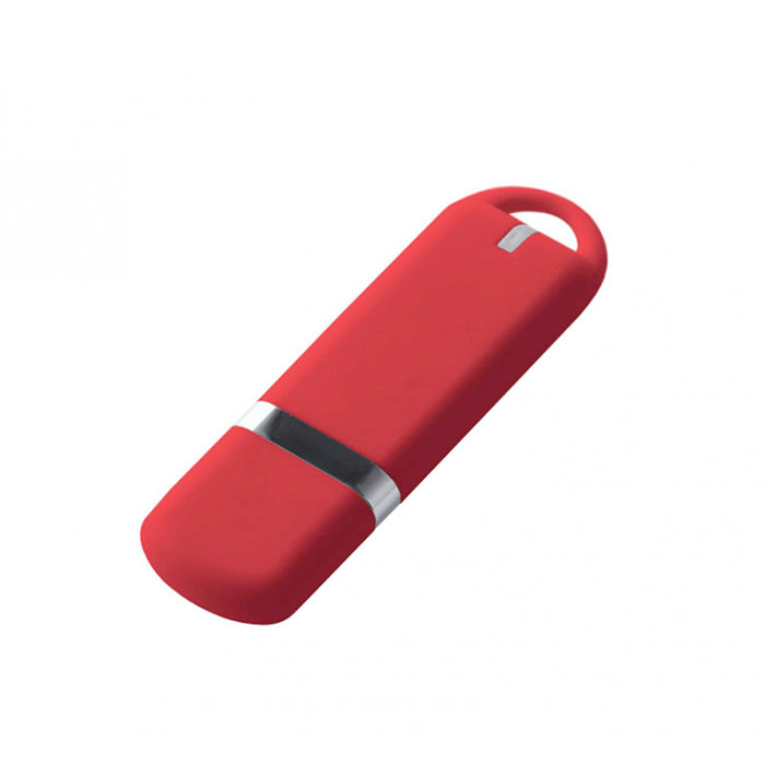 Флеш накопитель USB 2.0 Memo 16GB, пластик Софт Тач, красный/красный