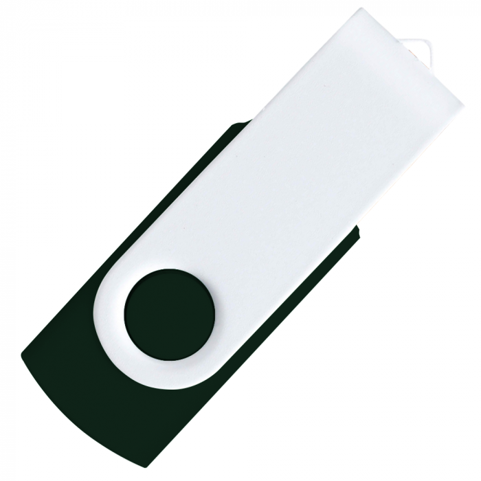 Флеш накопитель USB 2.0 Twister Сolor Mix 16GB, пластик Софт Тач/металл, черный/белый