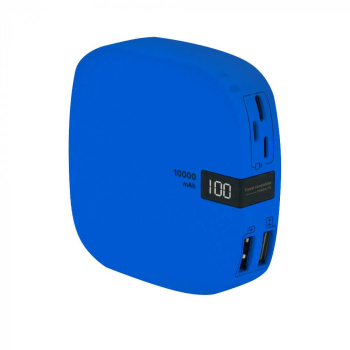 Внешний аккумулятор Revil, 10000 mAh, синий Внешний аккумулятор Revil, 10000 mAh, синий