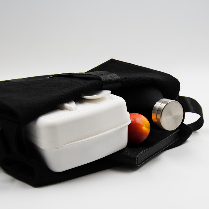 Шоппер Superbag Companion, с тремя отделениями, боковым креплением (карабин) и карманом (черный)