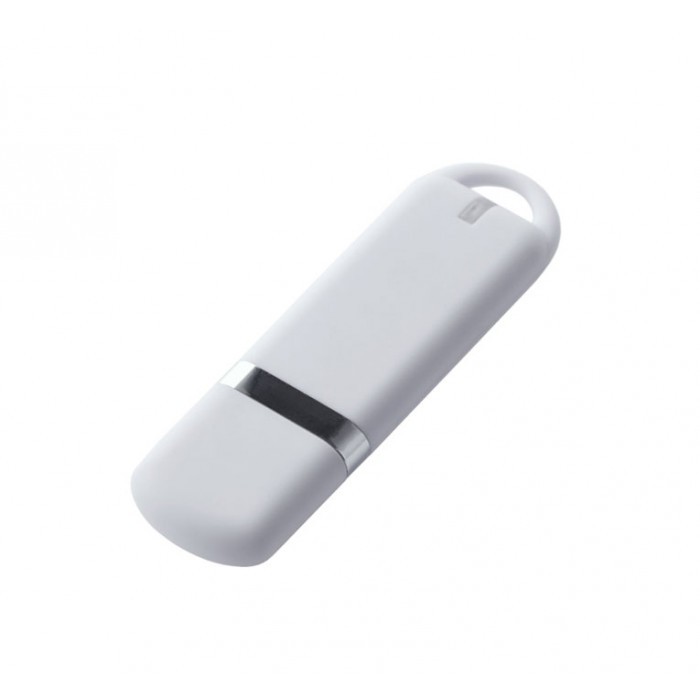 Флеш накопитель USB 2.0 Memo 16GB, пластик Софт Тач, белый/белый