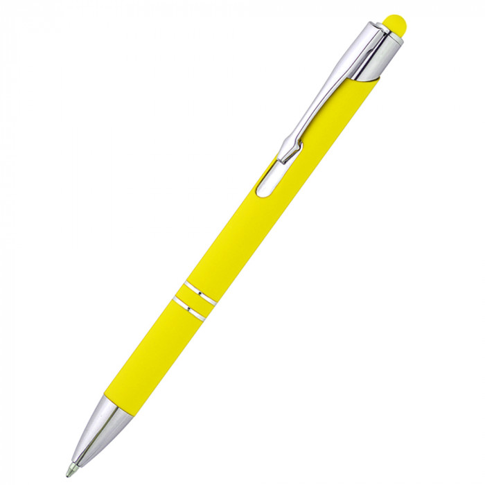 Ручка металлическая Ingrid софт-тач, жёлтая