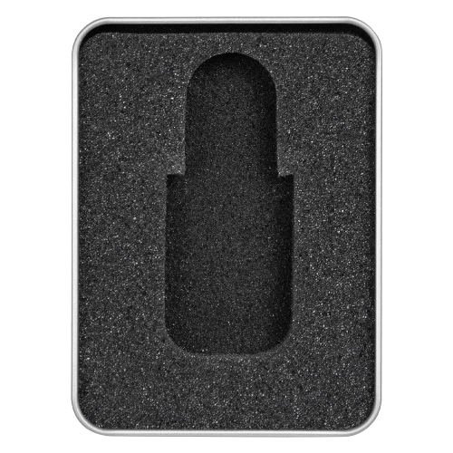 Футляр Palermo для флеш накопителя металлический, размер 11,5*8,5 см, серебристый