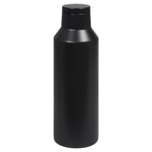 Вакуумная термобутылка  LARVIK, металлическая, двухстеночная, обьем 500 мл, черная