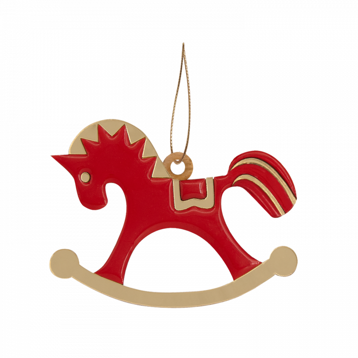 Ёлочная игрушка Лошадка (красный)