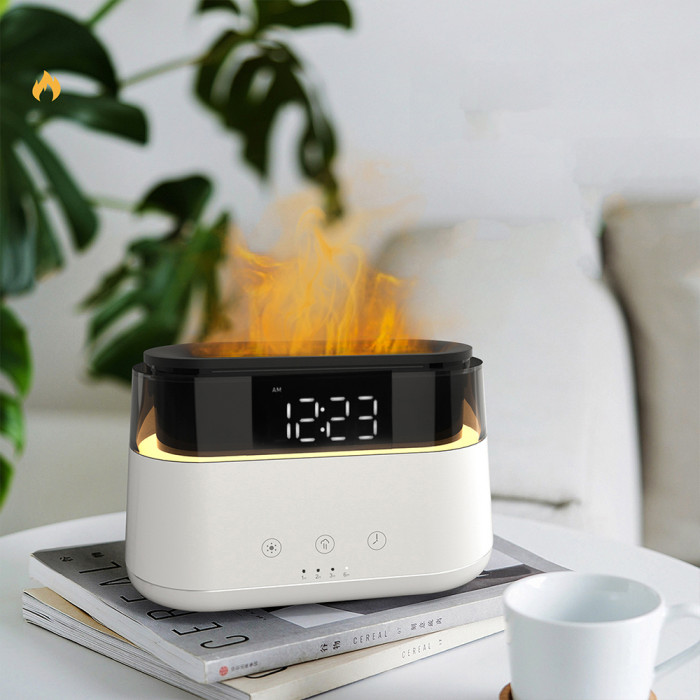 Светодиодный USB увлажнитель-ароматизатор Brava с часами с RGB подсветкой Светодиодный USB увлажнитель-ароматизатор Brava с часами с RGB подсветкой