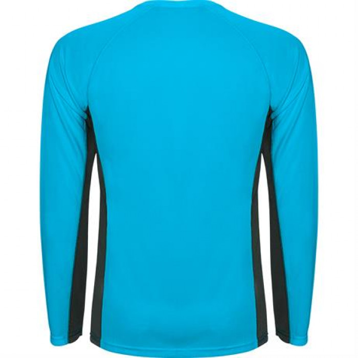 Спортивная футболка SHANGHAI L/S мужская, БИРЮЗОВЫЙ/ТЕМНЫЙ ГРАФИТ 2XL