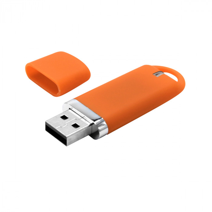 Флешка Shape с покрытием Софт Тач 16 GB, оранжевая Флешка Shape с покрытием Софт Тач 16 GB, оранжевая