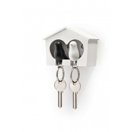 Держатель и брелок для ключей Duo Sparrow, белый