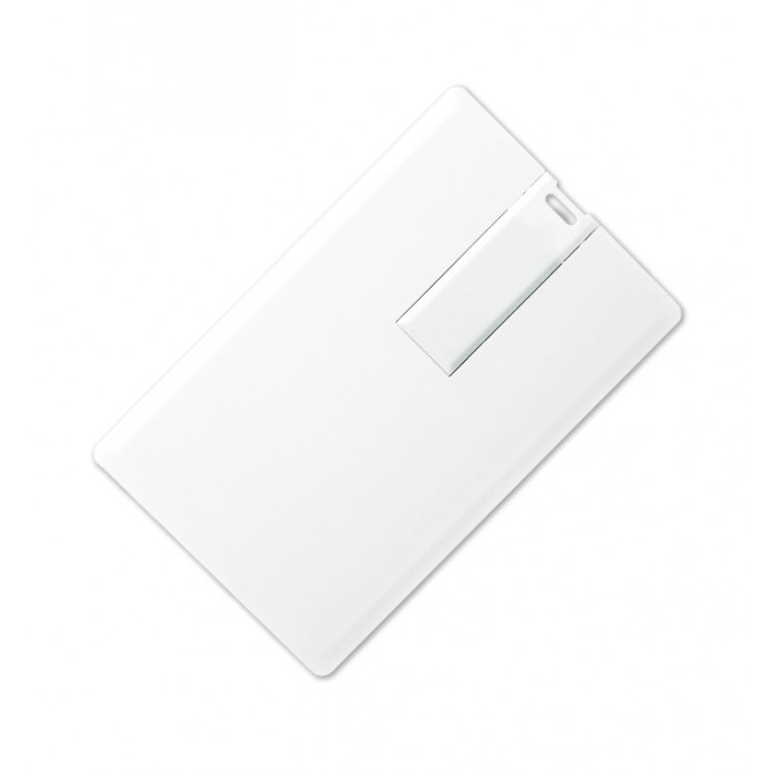 Флеш накопитель USB 2.0 в виде кредитной карты 16GB, пластик, белый