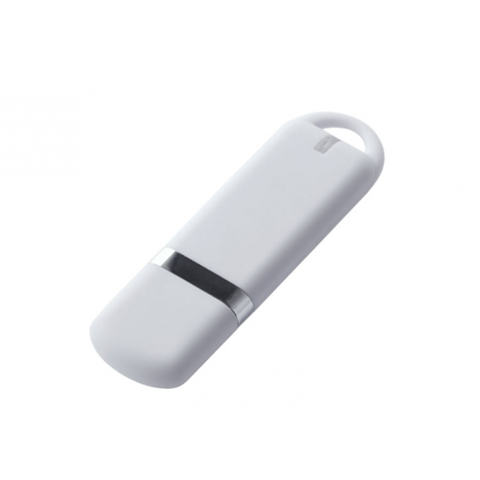 Флеш накопитель USB 2.0 Memo 32GB, пластик Софт Тач, белый/белый