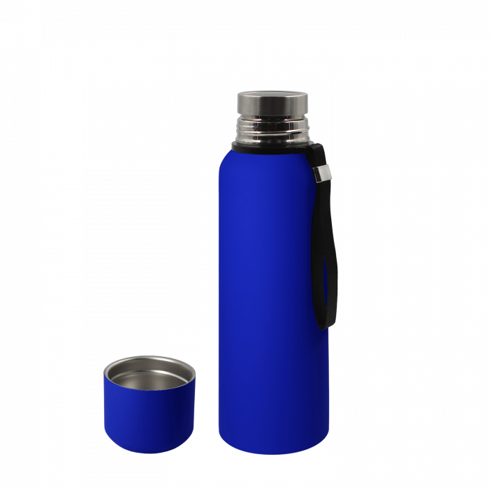 Термос Travel софт-тач 750мл (синий)