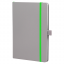 Блокнот Alfa Polo Line А5 в линейку матовый, серый, в твердой обложке с салатовой резинкой и петлей для ручки Блокнот Alfa Polo Line А5 в линейку матовый, серый, в твердой обложке с салатовой резинкой и петлей для ручки