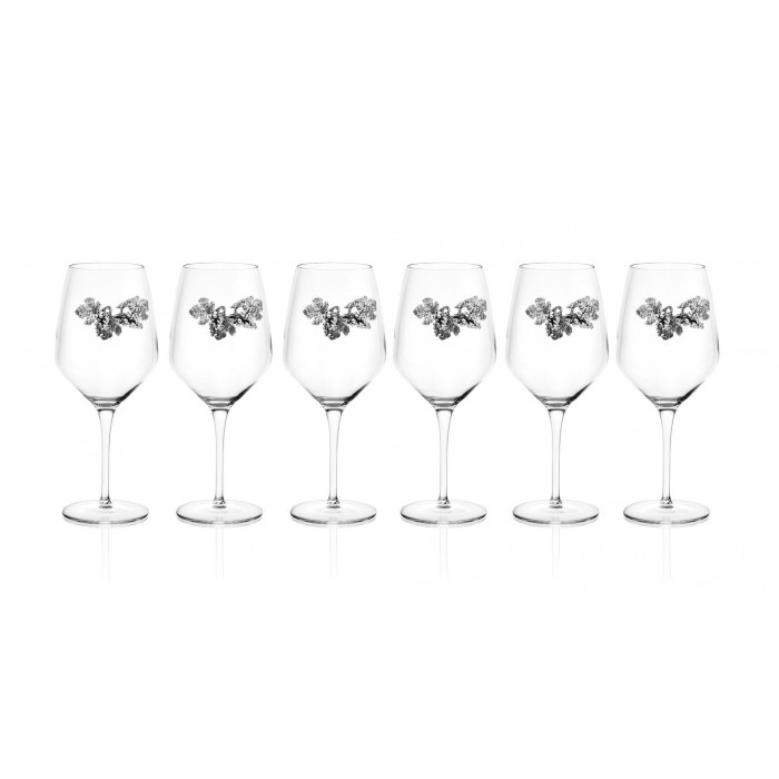 Комплект бокалов для красного вина 6 шт  UVA BLACK в подарочной упаковке