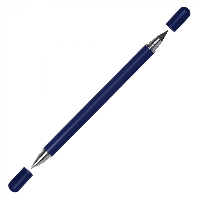 Ручка шариковая и вечный карандаш ETERNITY, металлическая, темно-синяя, матовая