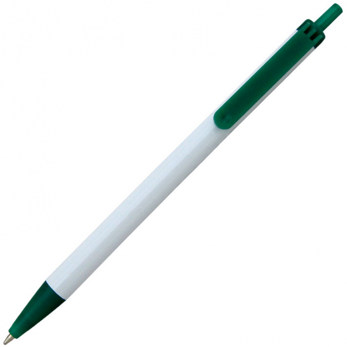 Ручка шариковая, пластиковая, зеленая