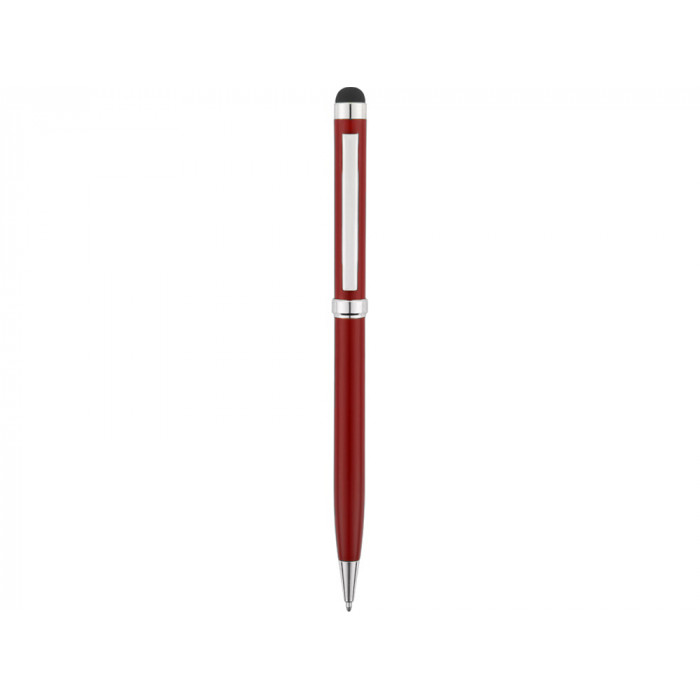 Ручка шариковая со стилусом Silver Soi Requis, металлическая, красная/серебристая