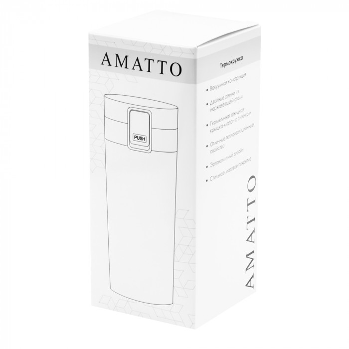 Термокружка Amatto, белого цвета Термокружка Amatto, белого цвета