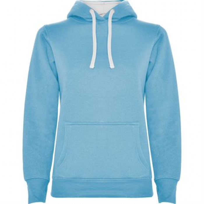 Толстовка URBAN WOMAN женская, НЕБЕСНО-ГОЛУБОЙ/БЕЛЫЙ 2XL