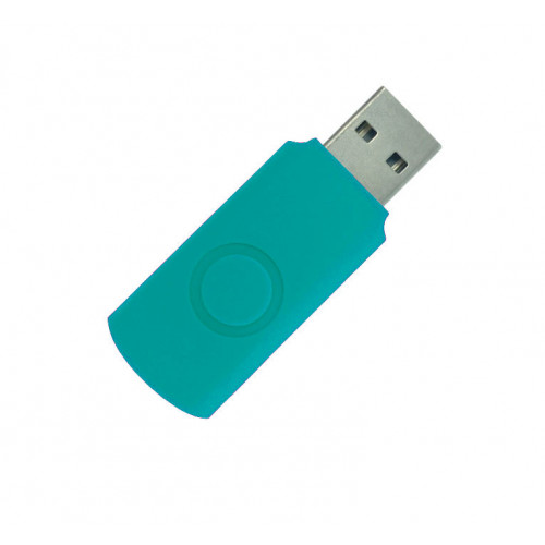Корпус для флеш накопителя Twister 16GB, пластик Софт Тач, бирюзовый