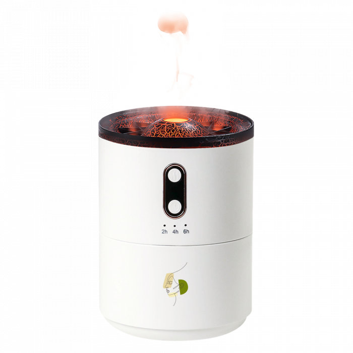 Светодиодный USB увлажнитель Volcano, белый Светодиодный USB увлажнитель Volcano, белый