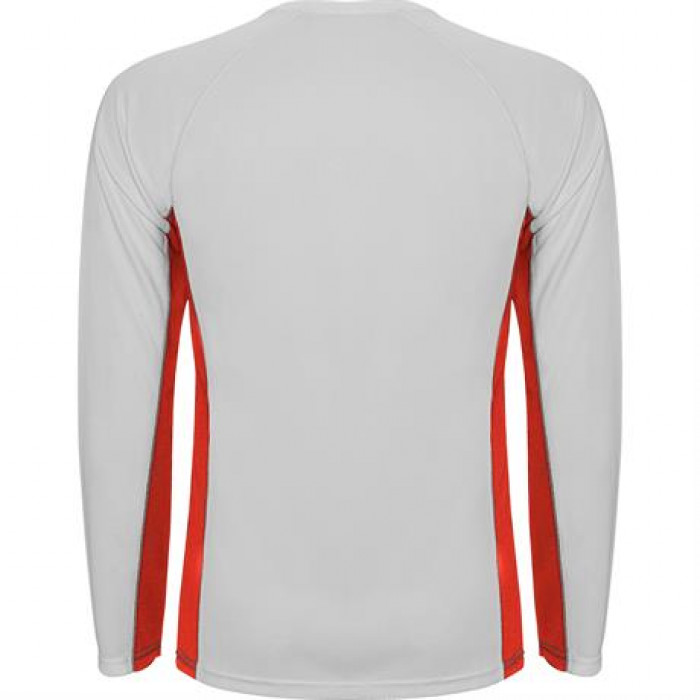 Спортивная футболка SHANGHAI L/S мужская, БЕЛЫЙ/КРАСНЫЙ 2XL