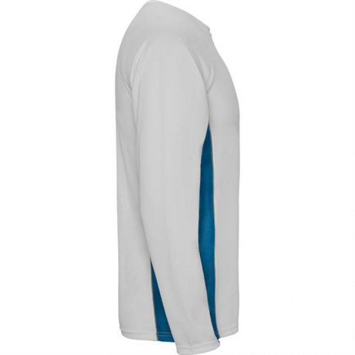 Спортивная футболка SHANGHAI L/S мужская, БЕЛЫЙ/КОРОЛЕВСКИЙ СИНИЙ 2XL