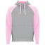 Двухцветное Толстовка BADET унисекс, ПЁСТРЫЙ СЕРЫЙ/СВЕТЛО-РОЗОВЫЙ M