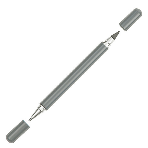 Ручка шариковая и вечный карандаш ETERNITY, металлическая, серебристая, матовая