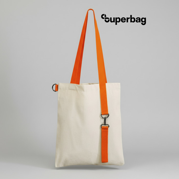 Шоппер Superbag с ремувкой 4sb (неокрашенный с оранжевым)
