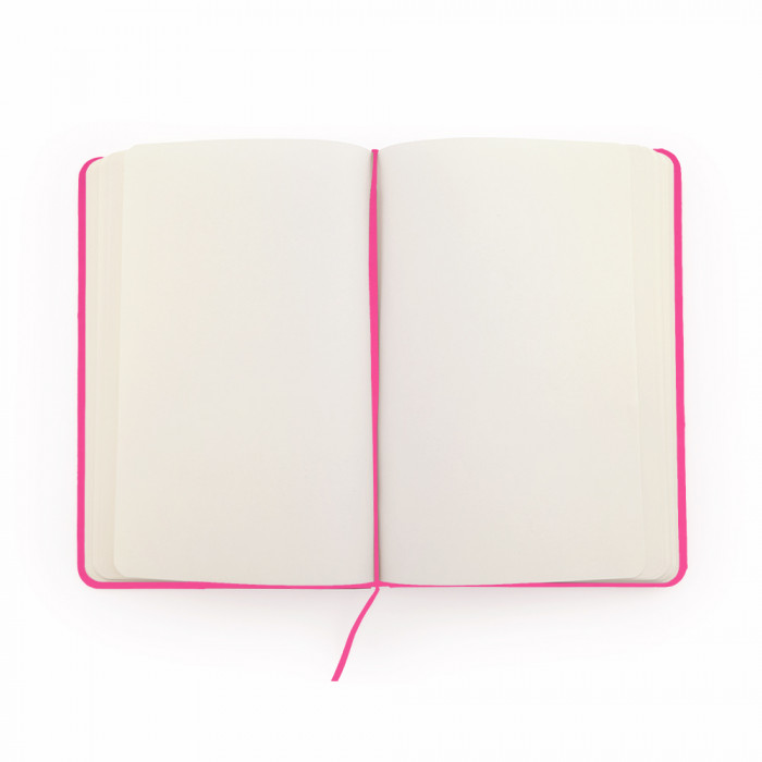 Блокнот A6 CORAL в твёрдом переплёте, ФУКСИЯ