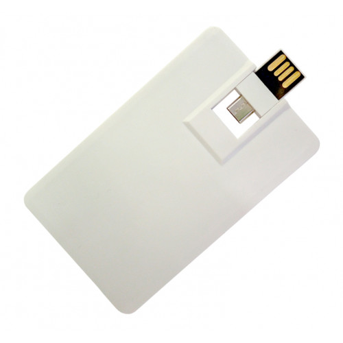 Флеш накопитель USB 2.0 в виде кредитной карты 8GB, пластик, белый