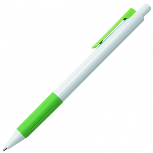 Ручка шариковая, пластиковая, белая/салатовая, Venice