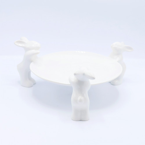 Тарелочка для сладостей &quot;Воришки&quot; (NEW), 23.5 см, Белый