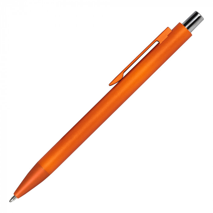 Ручка шариковая Snap Requis, матовая, металлическая, оранжевая/серебристая