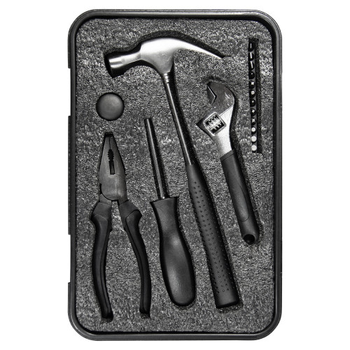 Набор инструментов Tools Baltimore черный 6 в 1 в пластиковом футляре