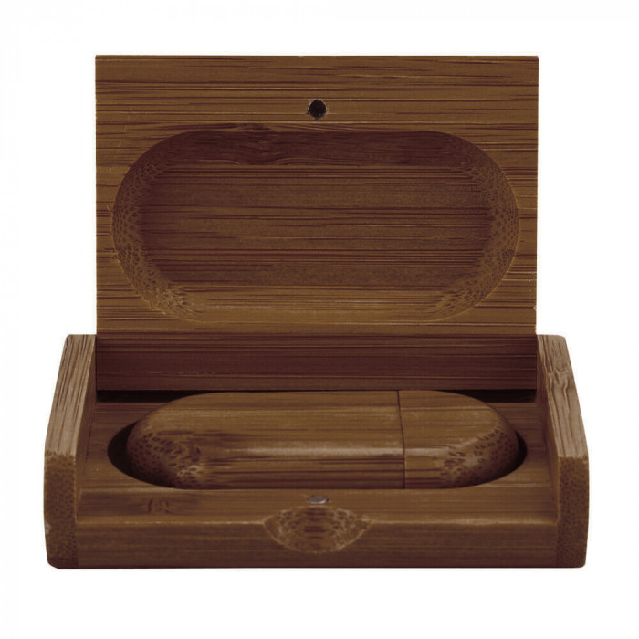 Флеш накопитель USB 2.0 Maple BOX в футляре, орех, дерево/дерево, 32 Gb