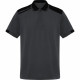 Футболка поло SAMURAI мужская, СВИНЦОВЫЙ/ЧЕРНЫЙ 2XL