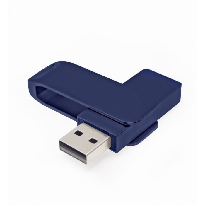 Флеш накопитель Bergamo, USB 2.0 16GB, металл, темно-синий