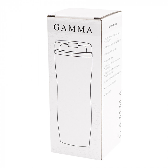 Термокружка Gamma, матовый, белый Термокружка Gamma, матовый, белый