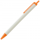 Ручка шариковая, пластиковая, белая/оранжевая