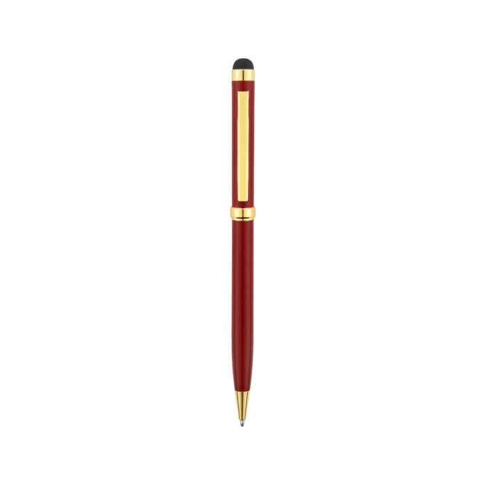 Ручка шариковая со стилусом Gold Soi Requis, металлическая, красная/золотистая