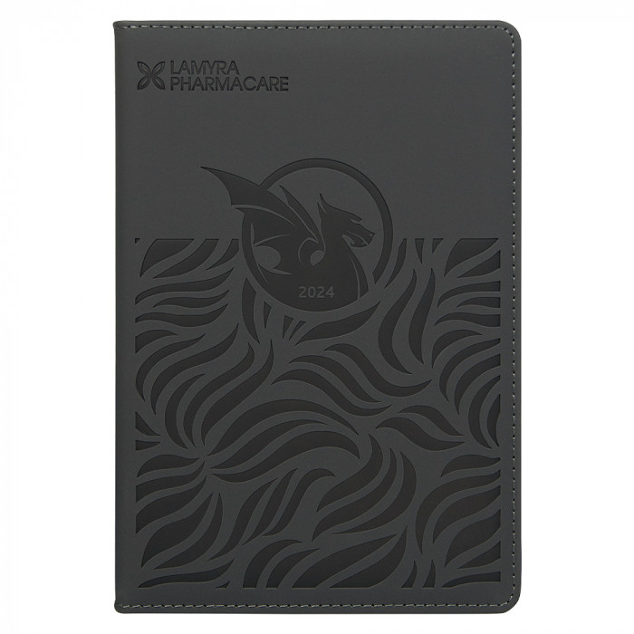 Ежедневник City Soft Print Sample Lamyra Pharmacare А5, серый, недатированный, в твердой обложке с поролоном