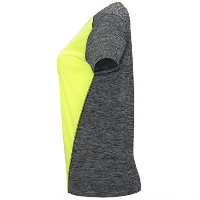 Спортивная футболка ZOLDER WOMAN женская, ФЛУОРЕСЦЕНТНЫЙ ЖЕЛТЫЙ/ПЁСТРЫЙ ЧЕРНЫЙ 2XL